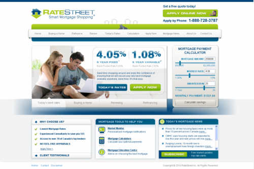 RateStreet Homepage